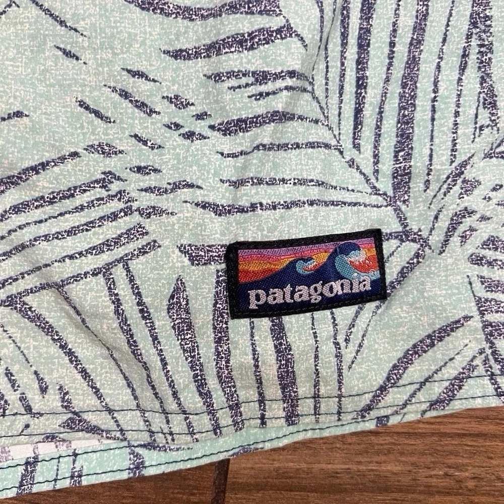 Patagonia Wavefarer Board Shorts Mens 40 Tropical Swim Trunks Blue STY86543